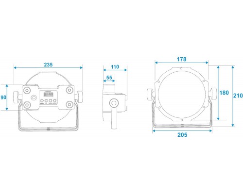 INVOLIGHT SLIMPAR784 - светодиодный прожектор, 7х8 Вт RGBW мультичип, DMX-512