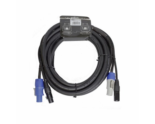 INVOTONE ADPC1005 - кабель смежный 3х1.5мм2 , 2х0.22мм2 PowerCon in/out - XLR DMX in/out 5 м
