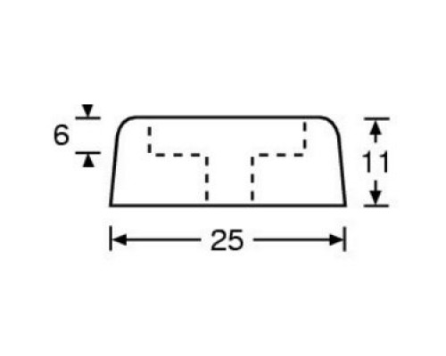 ADAM HALL 4900 - ножка резиновая, D 25х11 мм