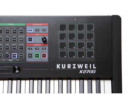 KURZWEIL K2700 - рабочая станция, 88 молоточковых клавиш (Фатар), полифония 256, цвет чёрный