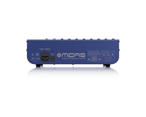 MIDAS DM12 - аналоговый микшер, 12 каналов (2 стерео), 8 мик.преампов MIDAS, 8 инсертов, 2 AUX