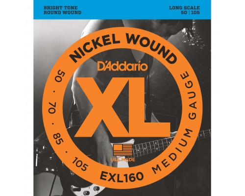 D'ADDARIO EXL160 - струны для БАС-гитары, regular long, 050-105.