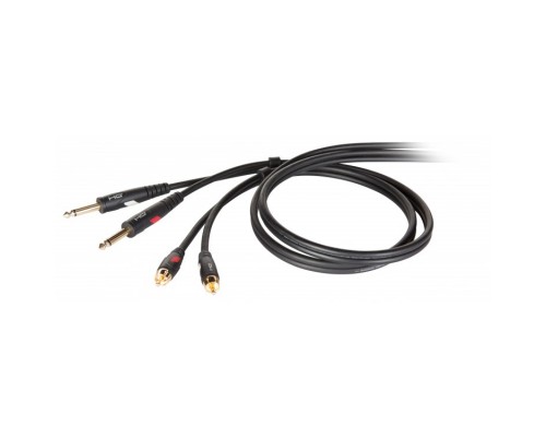 DIE HARD DHG535LU5 - проф. аудио кабель, 2х 6.3 джек моно <-> 2х RCA (папа), длина 5 м