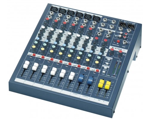 SOUNDCRAFT EPM6 - микш. пульт 6 моно, 2 стерео, 2 Aux, фейдеры 60мм. Возможен монтаж в рэк, крепле