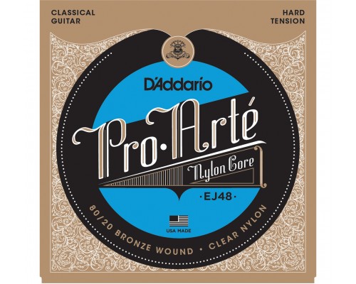 D'ADDARIO EJ48 - струны для классической гитары, Gold, Hard Tension