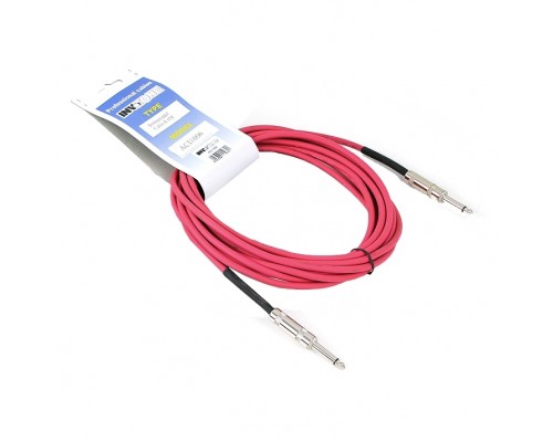 INVOTONE ACI1004 R - инструментальный кабель, 6,3 джек моно <-> 6,3 джек моно, длина 4 м (красный)