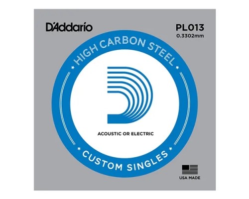 D'ADDARIO PL013 - струна для акустической и электрогитары, без обмотки, толщина ,013