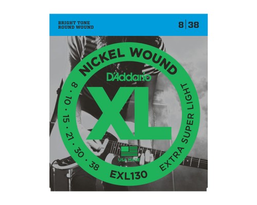 D'ADDARIO EXL130 - струны для электрогитары,, Extra Super Light, никель, 8-38