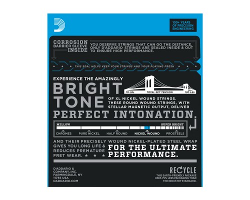 D'ADDARIO EXL130 - струны для электрогитары,, Extra Super Light, никель, 8-38