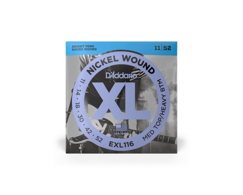 D'ADDARIO EXL116 - струны для электрогитары, никелевая обмотка, калибр 11-52