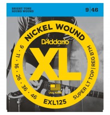 D'ADDARIO EXL125 - струны для электрогитары, Super Light/Regular, никель, 9-46