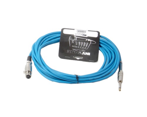 INVOTONE ACM1006 B - микрофонный кабель, 6,3 джек моно <-> XLR (мама), длина 6 м (синий)