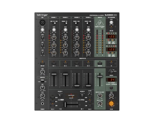 BEHRINGER DJX900USB - микшер DJ, 5-канальный, VCA кроссфейдер, цифровые эффекты,USB/аудио интерфейс