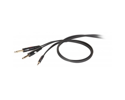 DIE HARD DHG545LU3 - кабель инсертный, 3,5 джек стерео <-> 2х6.3 джек моно, длина 3м