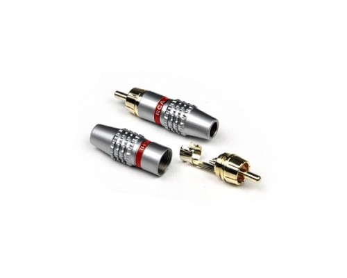 INVOTONE RCA400M RD - тюльпан кабельный, RCA, 'золото', корпус металл, цвет красный