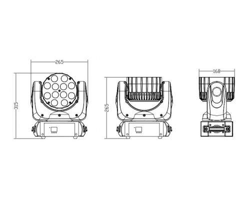 INVOLIGHT LEDMH1210B - голова вращения (WASH), LED 12x 10 Вт RGBW, DMX-512