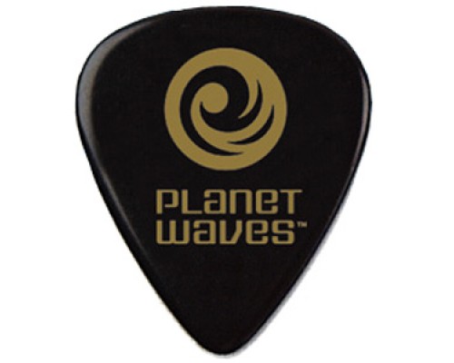 PLANET WAVES 1CBK4-10 - медиатор (0,70mm), (10шт), чёрный, Medium, Standard