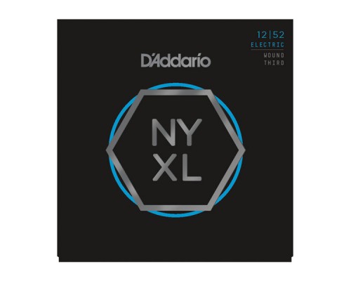 D'ADDARIO NYXL1252W - струны для электрогитары, Light, 3-я струна в обмотке, 12-52