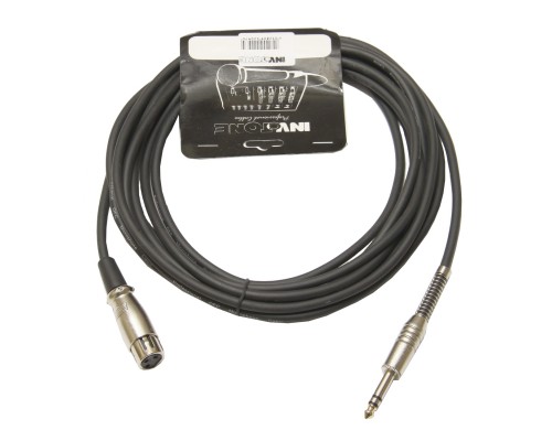 INVOTONE ACM1010FS BK - микрофонный кабель, 6,3 джек стерео <-> XLR (мама), длина 10 м (черный)