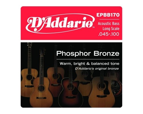 D'ADDARIO EPBB170 - струны для акуст. БАС-гитары. SOFT, фосфор-бронза 45-100