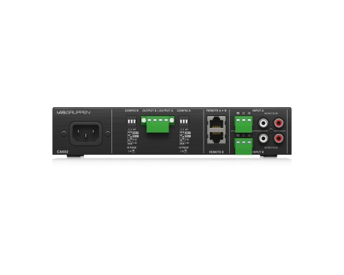 LAB.GRUPPEN CA602 - инсталляционный усилитель, 2 канала, 4/8Ом,70/100 B - 60Вт, 2 -х. пол. эквалайзе