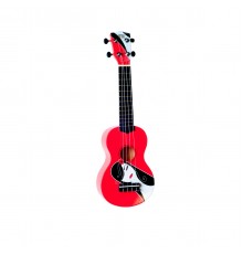WIKI UK/FATALE - гитара укулеле сопрано липа, рисунок 'роковая девушка', чехол в комплекте