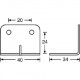 ADAM HALL 40403 - скоба угловая металлическая, 40х31 мм