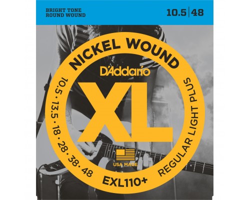 D'ADDARIO EXL110+ - струны для электрогитары, Light Plus, никель, 10,5-48