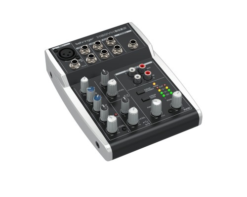 BEHRINGER XENYX 502S - микшерный пульт, 5 входов, 2 шины выходов, предусилители XENYX