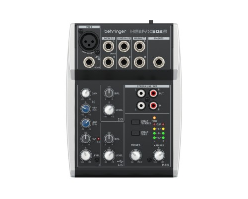 BEHRINGER XENYX 502S - микшерный пульт, 5 входов, 2 шины выходов, предусилители XENYX