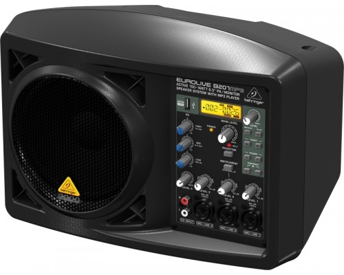 BEHRINGER B207MP3 - активная акустическая система с MP3/монитор , 6,5', 150Вт, класс D,микшер 4 кана