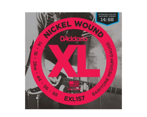 D'ADDARIO EXL157 - струны для электрогитары, никель, Baritone Medium, 14-68