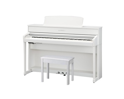 KAWAI CA701 W - цифровое пианино, 88 клавиш, банкетка, механика Grand Feel III, цвет белый матовый