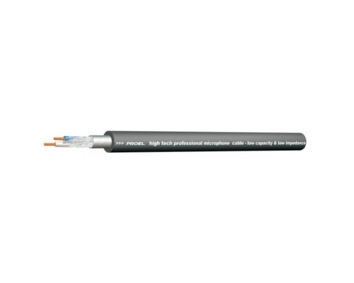 PROEL HPC250 - микрофонный кабель, диам.- 6,5 мм (высококачеств.) в катушке 100 м