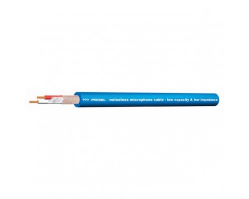 PROEL HPC210BL - микрофонный кабель, диаметр - 6,5 мм, в катушке 100 м (синий)