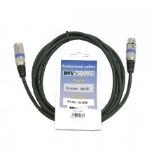 INVOTONE ACM1105 BK - микрофонный кабель, XLR(папа) <-> XLR(мама), длина 5 м (черный)