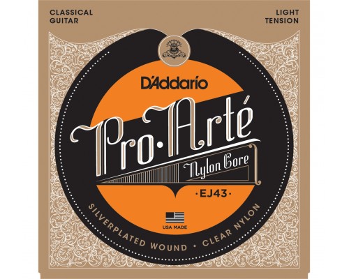 D'ADDARIO EJ43 - струны для классической гитары, серебро (Silver), Light.