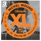 D'ADDARIO EXL110-3D - струны для электрогитары, Regular Light, никель, 10-46, 3 комплекта