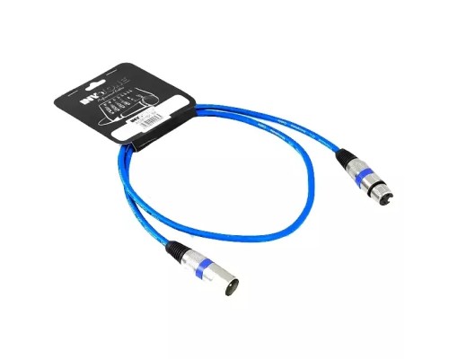 INVOTONE ACM1103 B - микрофонный кабель, XLR(папа) <-> XLR(мама), длина 3 м (синий)