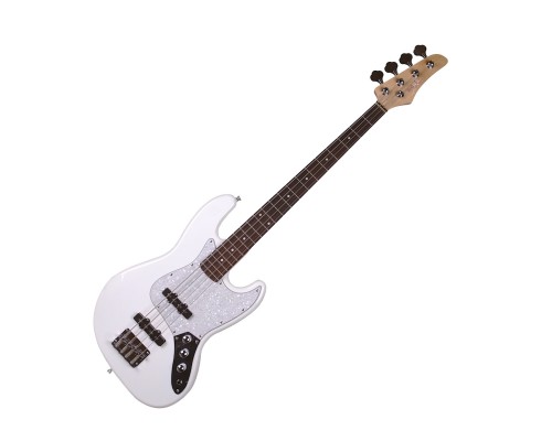 REDHILL JB200 WH - бас-гитара 4-стр., J+J, 864 мм, корпус тополь, гриф клен, цвет белый