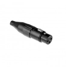 AMPHENOL AC3FB - разъем XLR кабельный мама , 3 конт. штампованные контакты, цвет - черный,