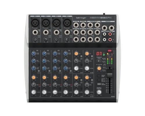 BEHRINGER XENYX 1202SFX - микшер, 12 каналов, 4 микрофонных предусилителя, USB, FX процессор (100пре