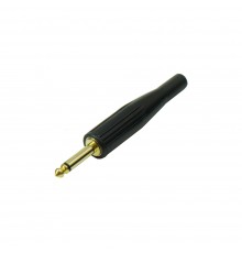 INVOTONE J185 - джек моно, кабельный 6.3 мм, 'золото', корпус пластик