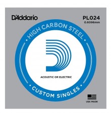 D'ADDARIO PL024 - струна для акустической и электрогитары, без обмотки, толщина ,024