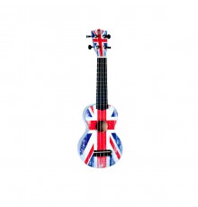 WIKI UK/GB - гитара укулеле сопрано, липа, рисунок 'британский флаг', чехол в комплекте