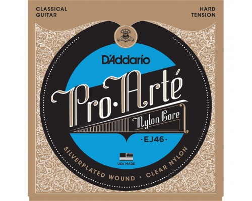 D'ADDARIO EJ46 - струны для классической гитары, серебро (Silver), Hard Tension