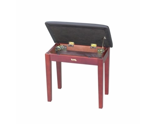 TEMPO Turris 127/MM - банкетка деревянная, кожзам, цвет: mahogany матовый (красное дерево)