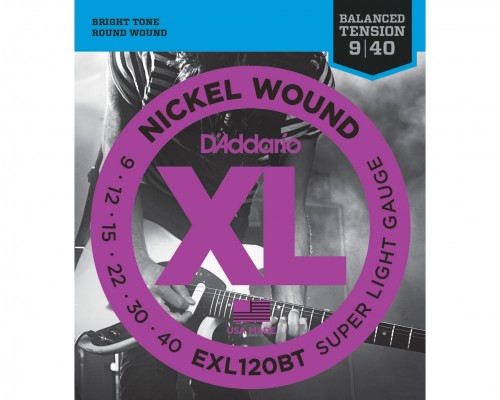 D'ADDARIO EXL120BT - струны для электрогитары, Super Light, 9-40, никель