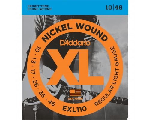D'ADDARIO EXL110 - струны для электрогитары, Regular Light, никель, 10-46