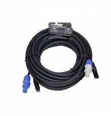 INVOTONE ADPC1010 - кабель смежный 3х1.5мм2 , 2х0.22мм2 PowerCon in/out - XLR DMX in/out 10 м